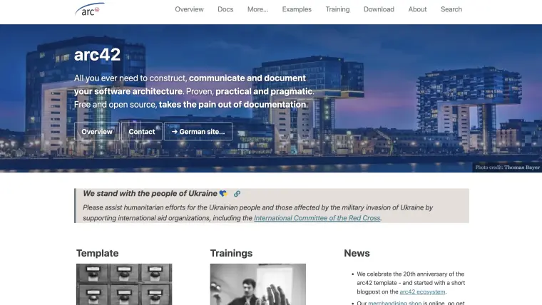 Startseite von arc42.org