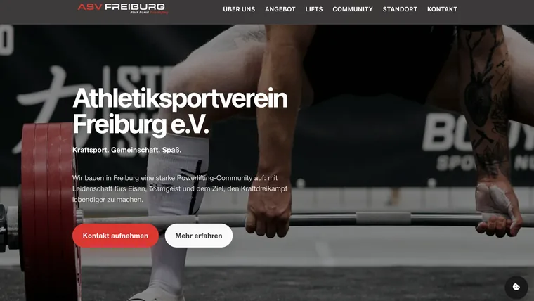 Startseite des ASV Freiburg