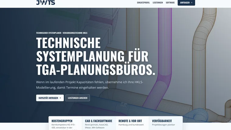 Startseite von JWTS Systemplanung