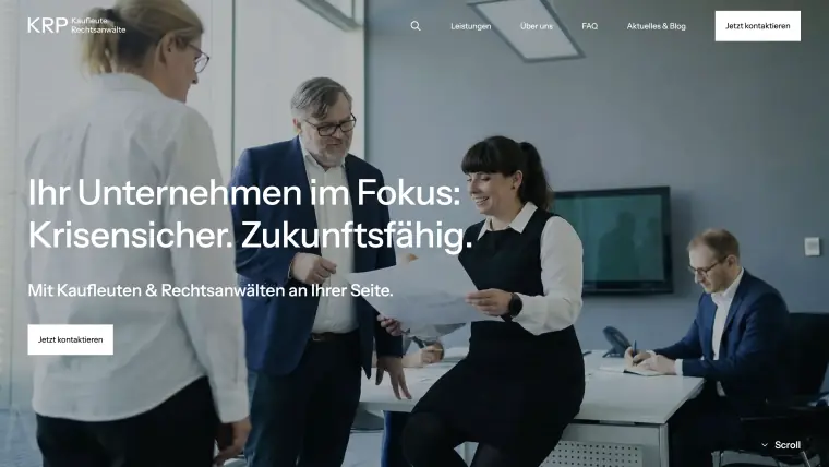 Startseite von KRP Consult