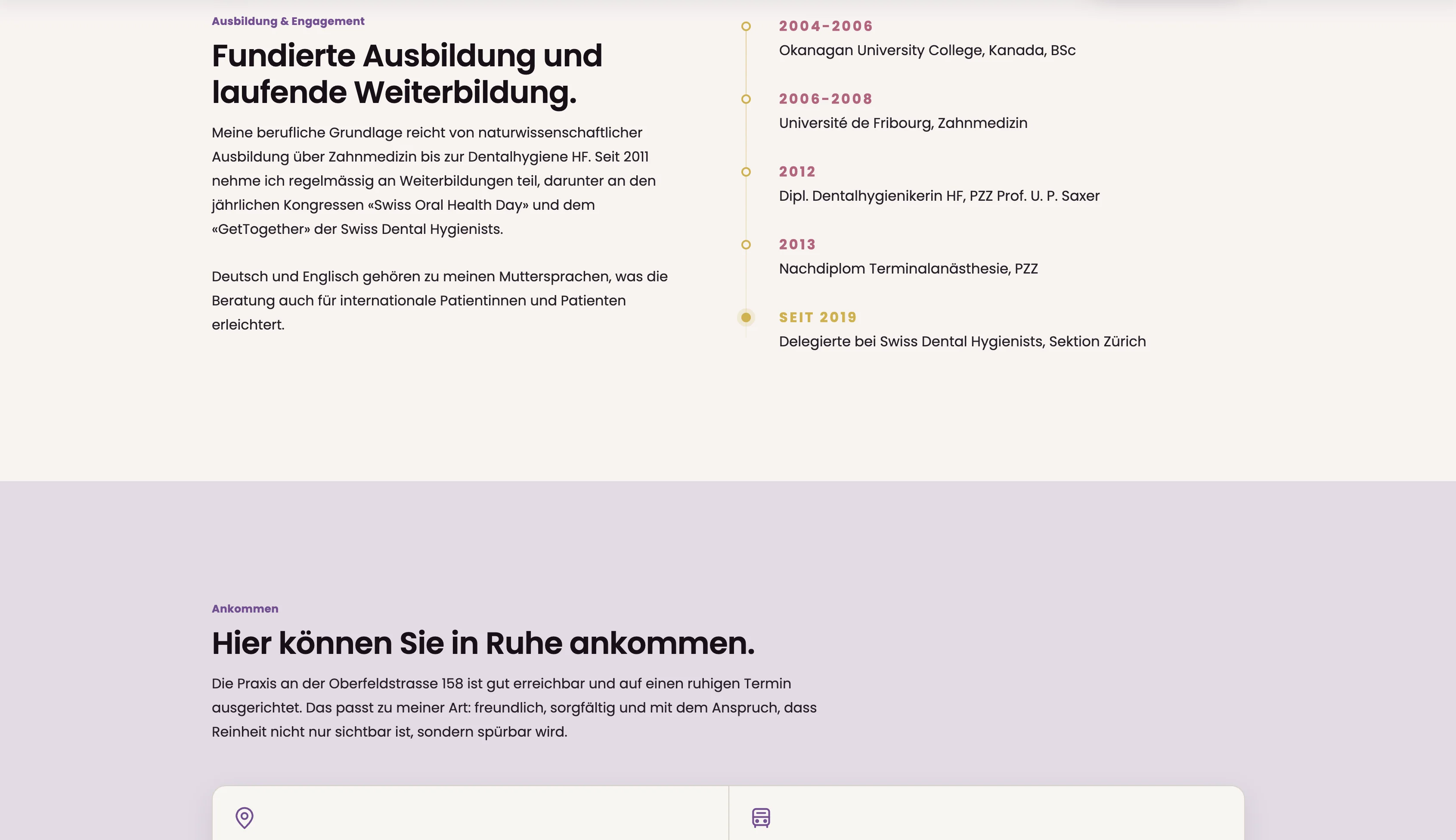 Ausbildung und Praxisinformationen von DeHa Dentalhygiene