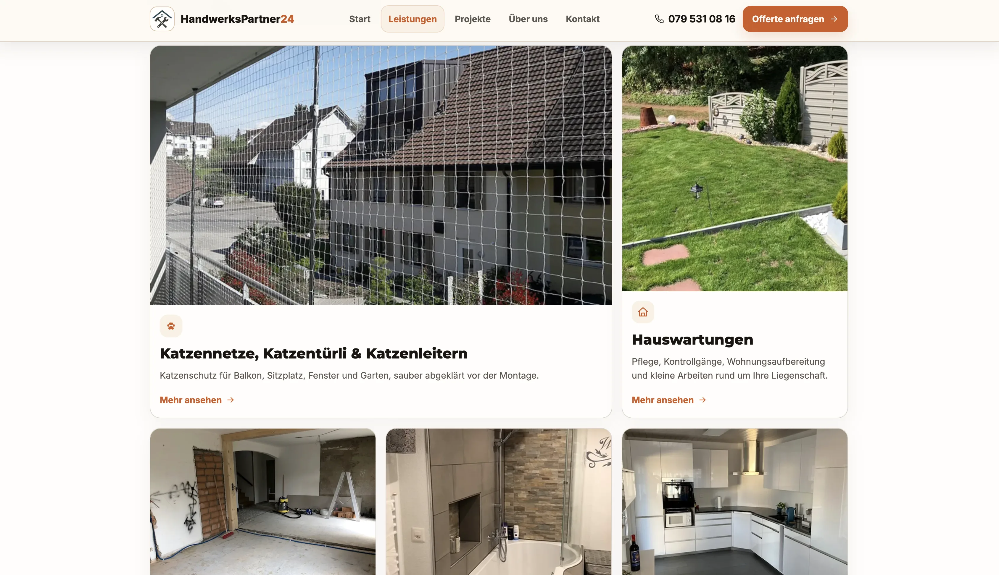 Leistungsübersicht von HandwerksPartner24