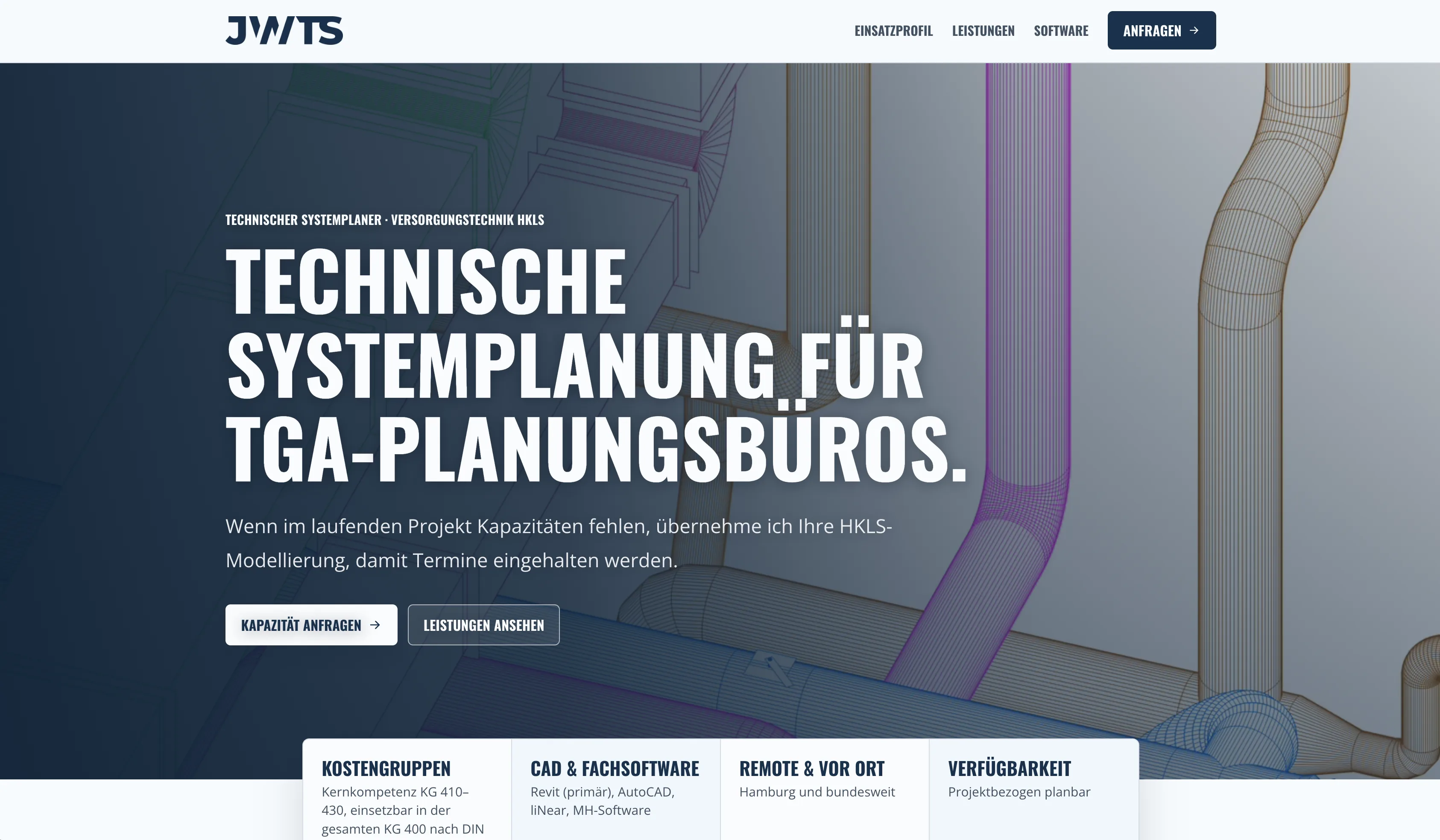 Startseite von JWTS Systemplanung