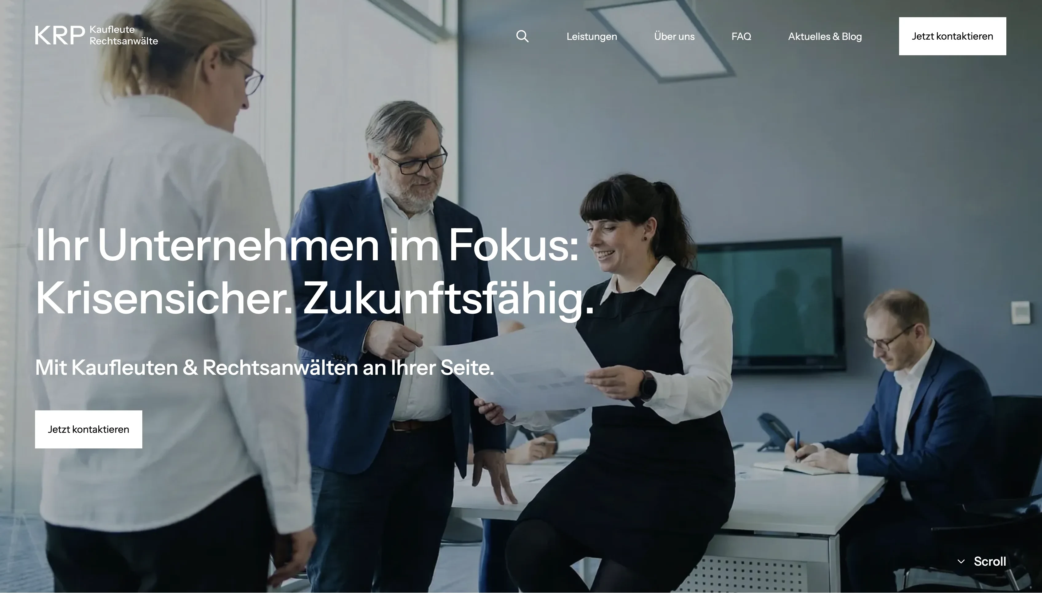 Startseite von KRP Consult
