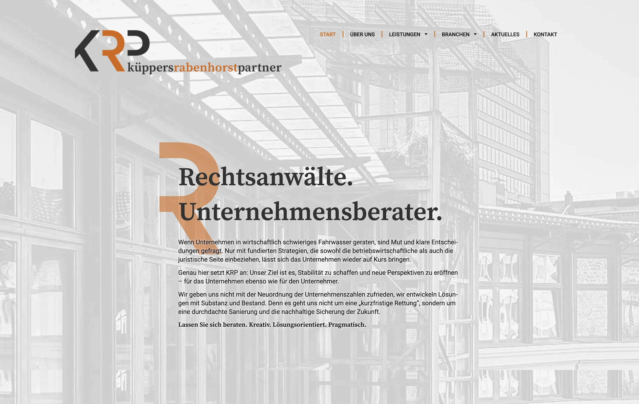 Früherer Auftritt von KRP Consult vor dem Rebranding