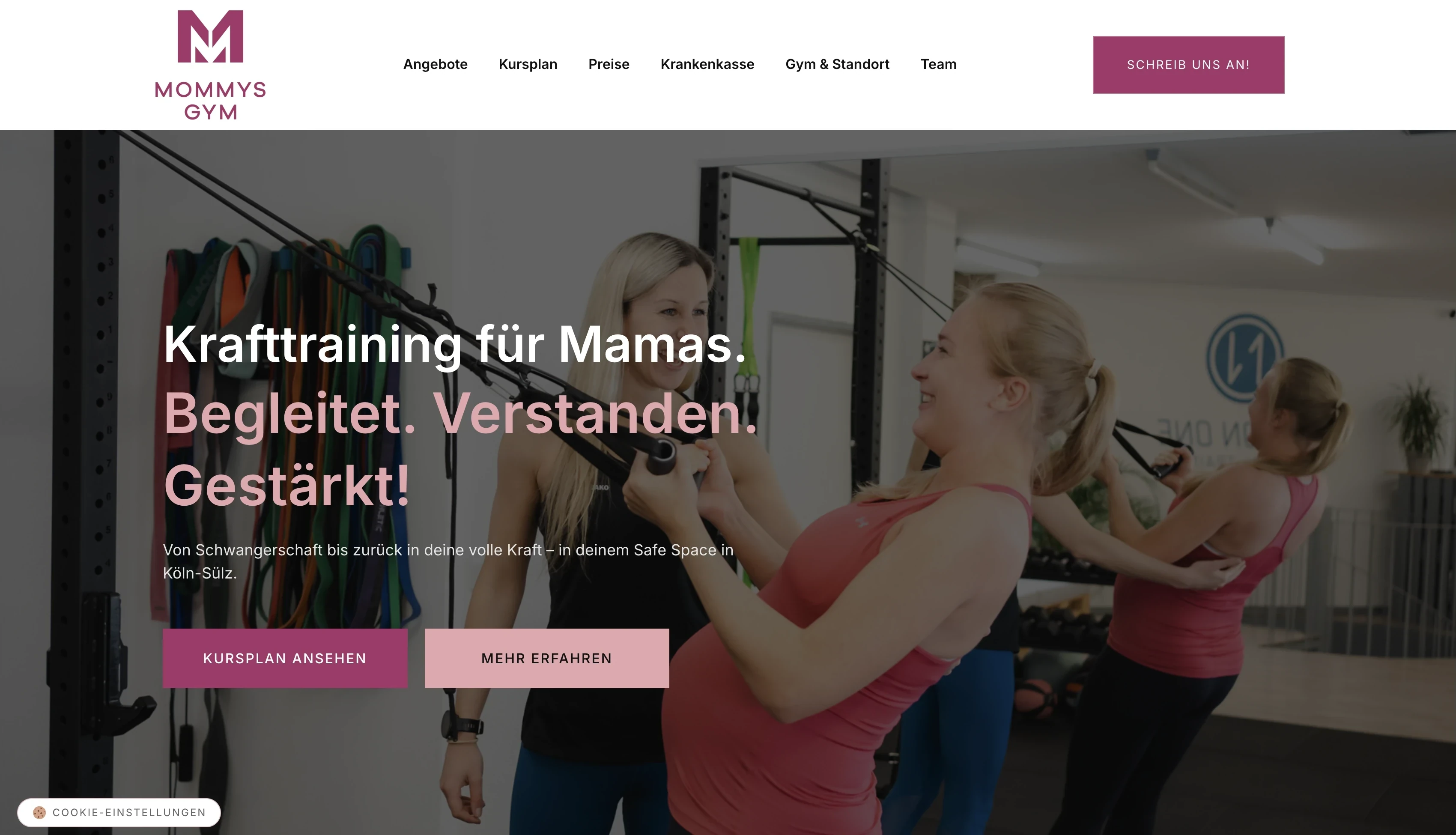 Startseite von MOMMYS GYM