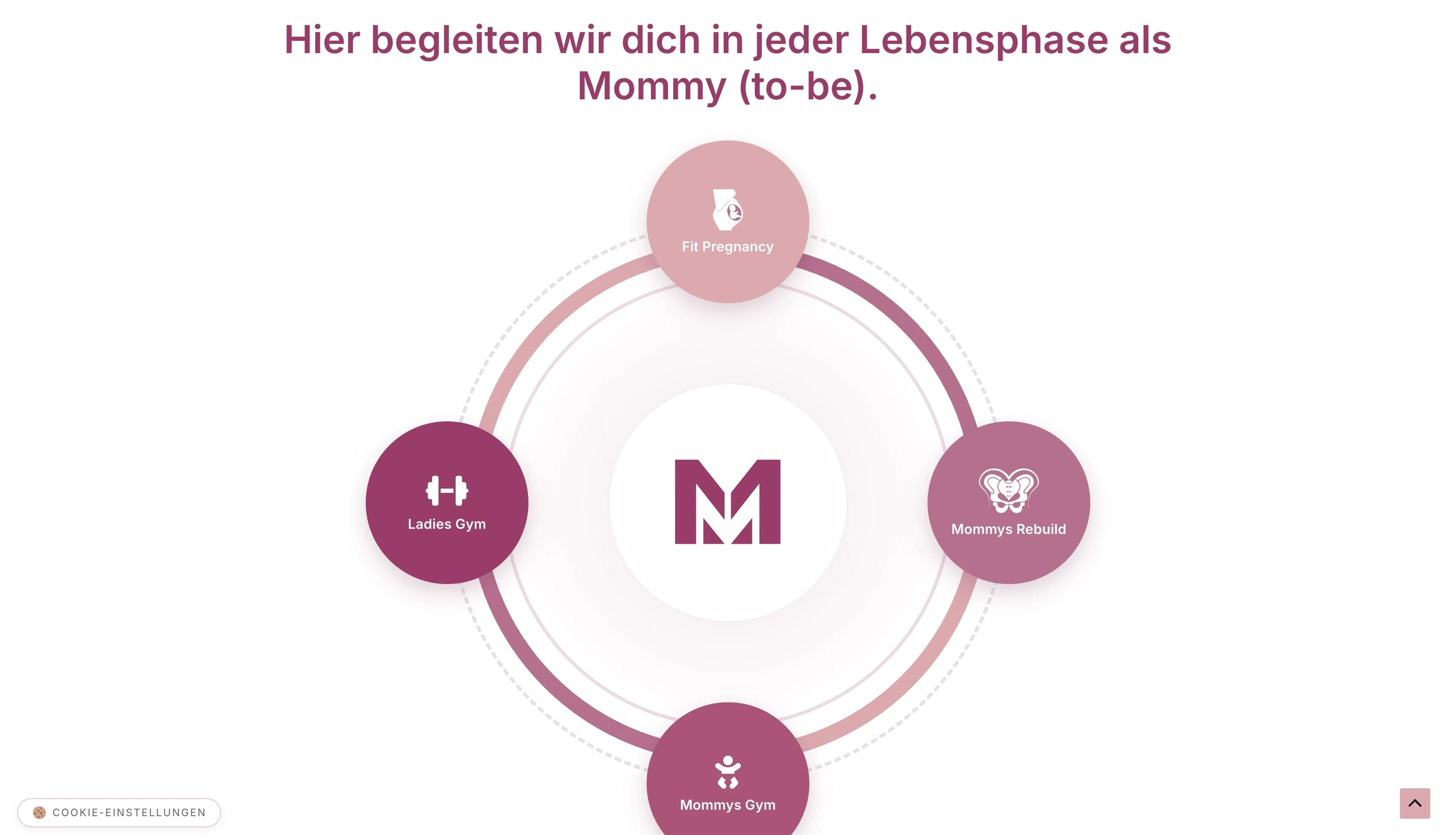 Leistungsübersicht und Brand-System von MOMMYS GYM