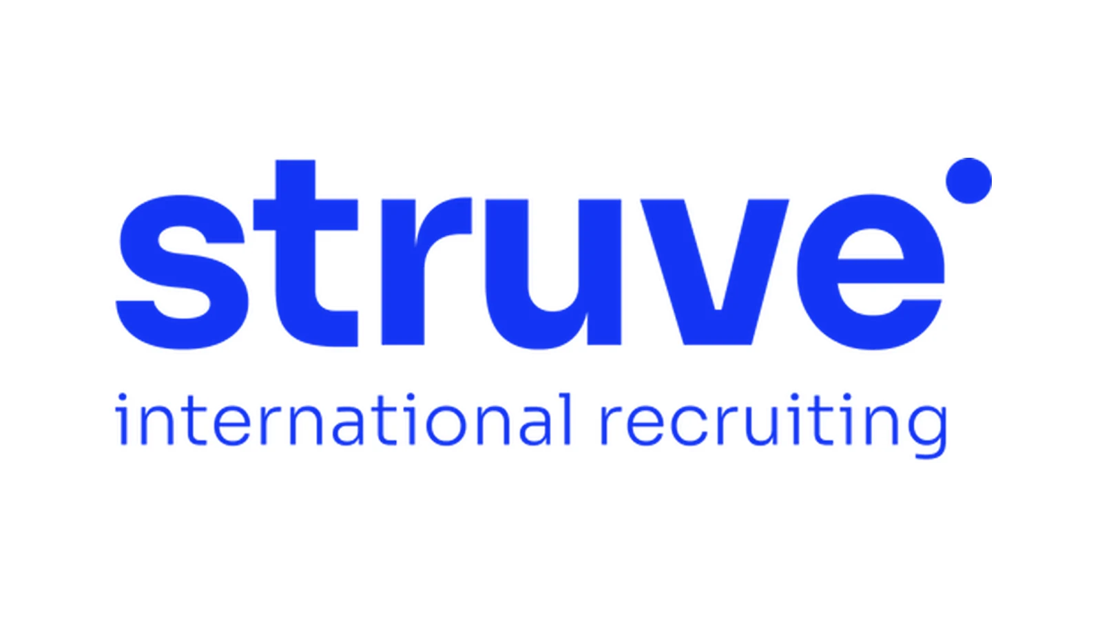 Blaues Logo von Struve International Recruiting auf weissem Hintergrund